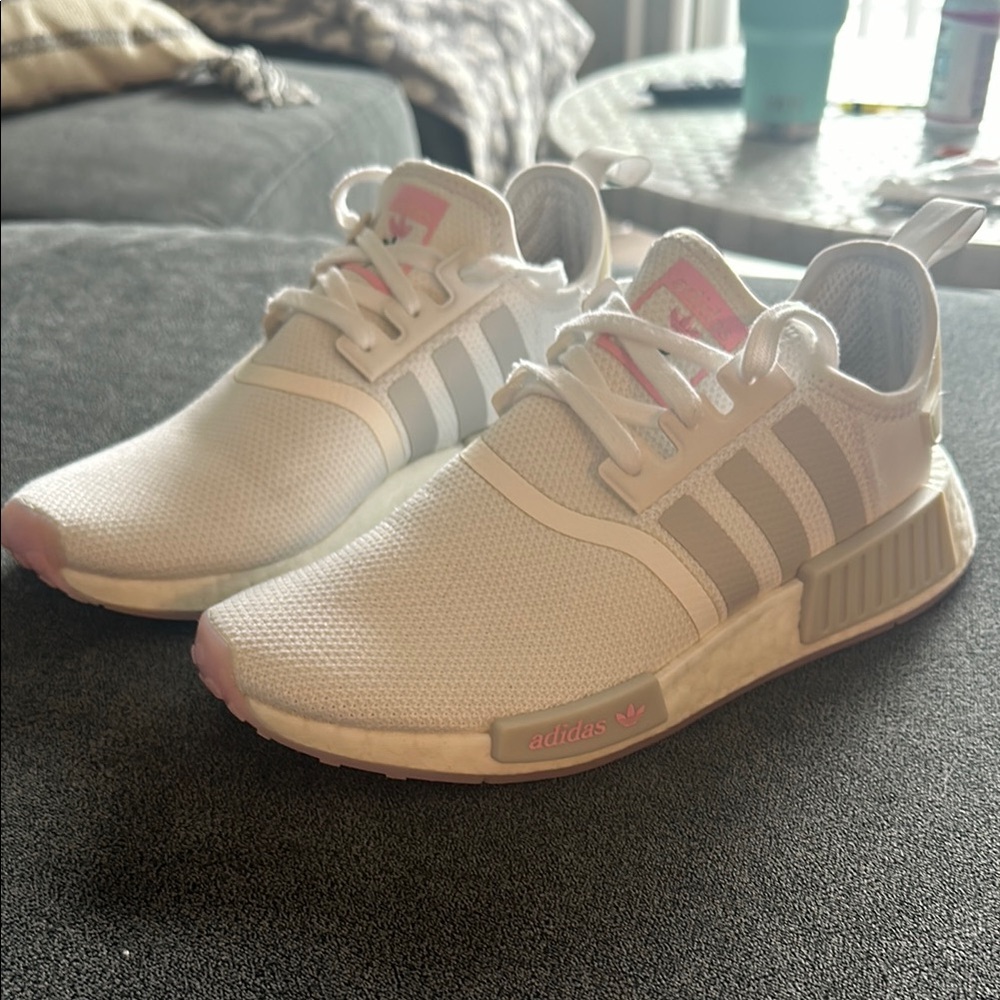 Adidas NMD White and Pink Sneakers